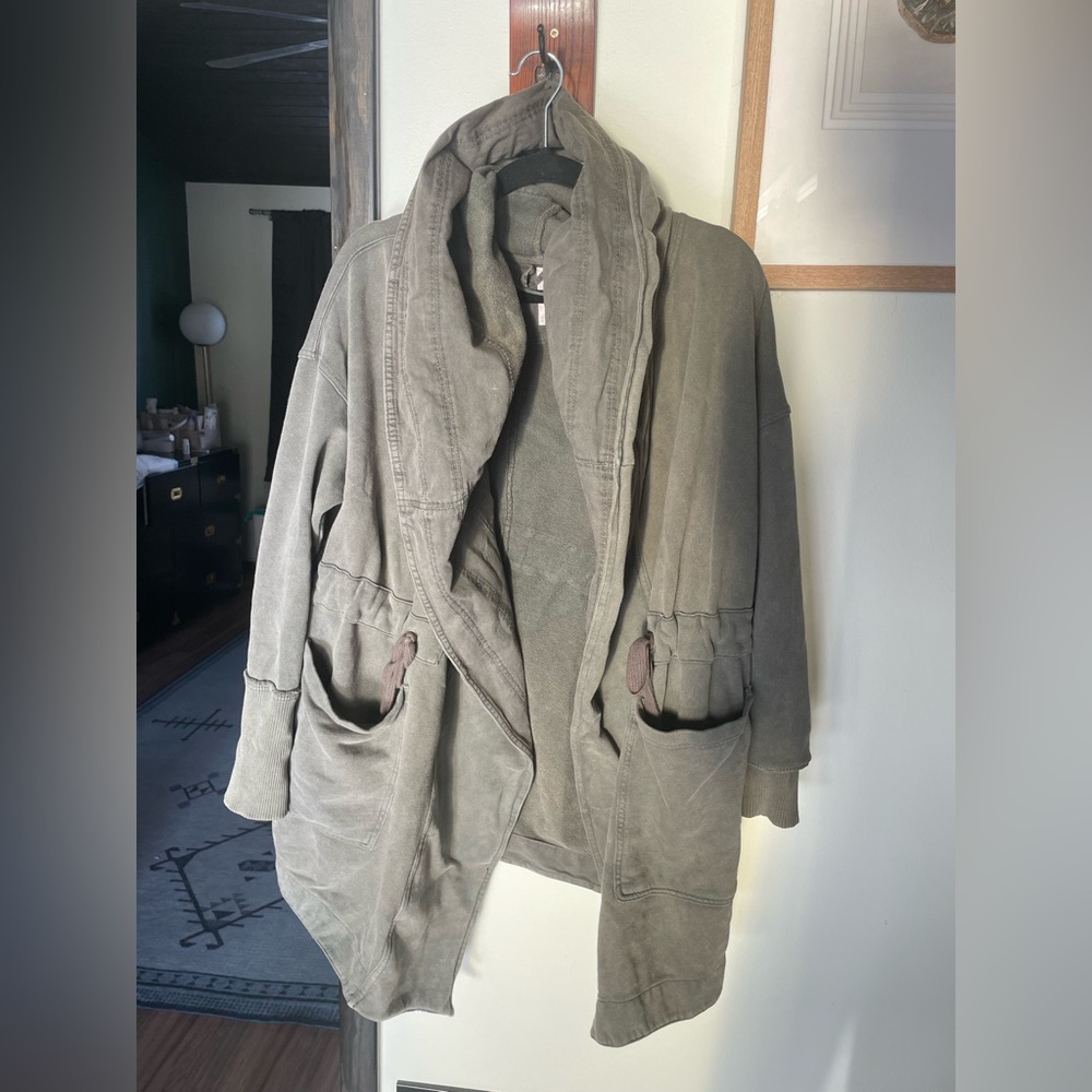 Free people oversized olive hoodie